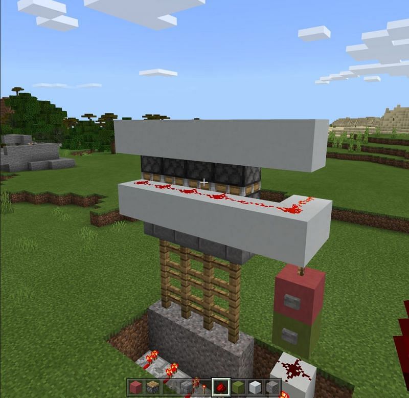 Как сделать рабочие ворота замка в Minecraft7