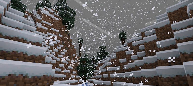 Как сделать снег в Minecraft5